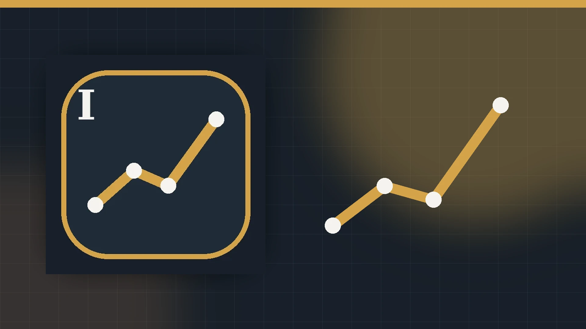 Branded Investment and Savings Calculator card with an enlarged growth icon and a rising long-term projection path
